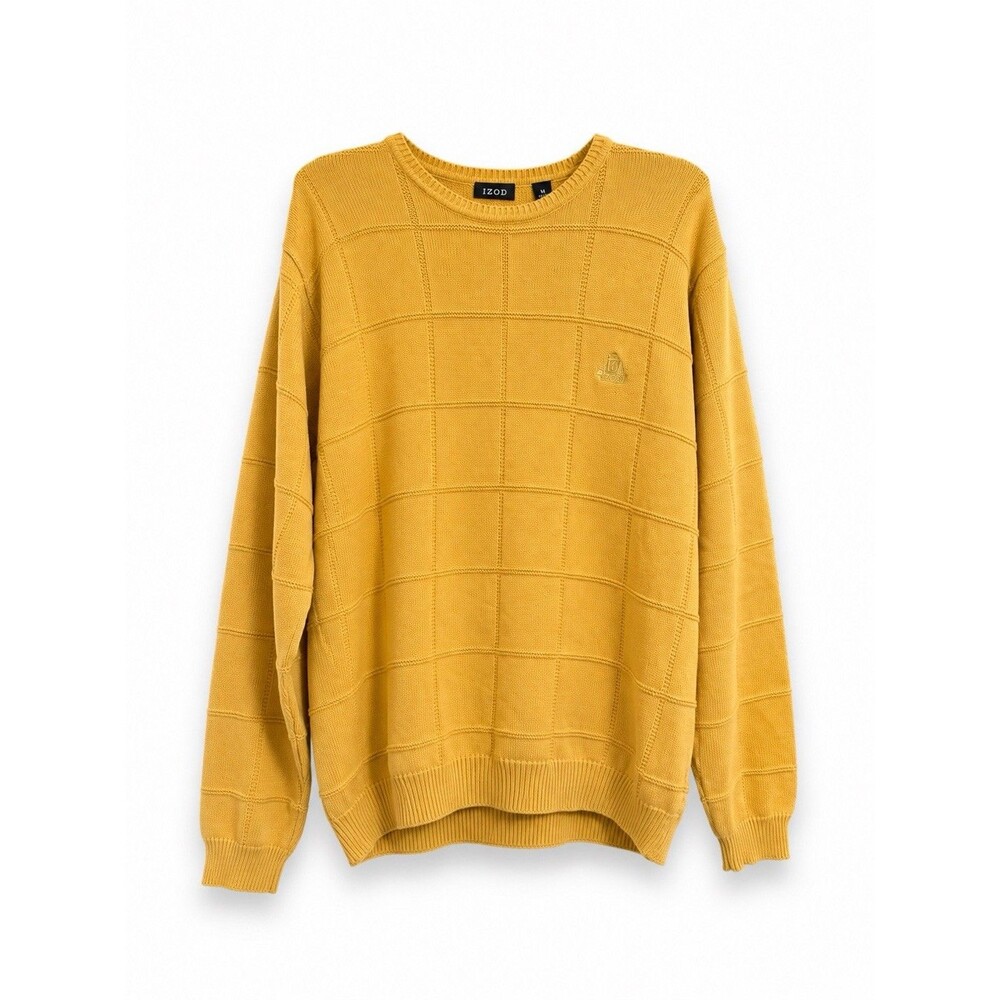 IZOD Men’s Vintage Knit Pullover Sweater Crew Neck Long Sleeve Size Large